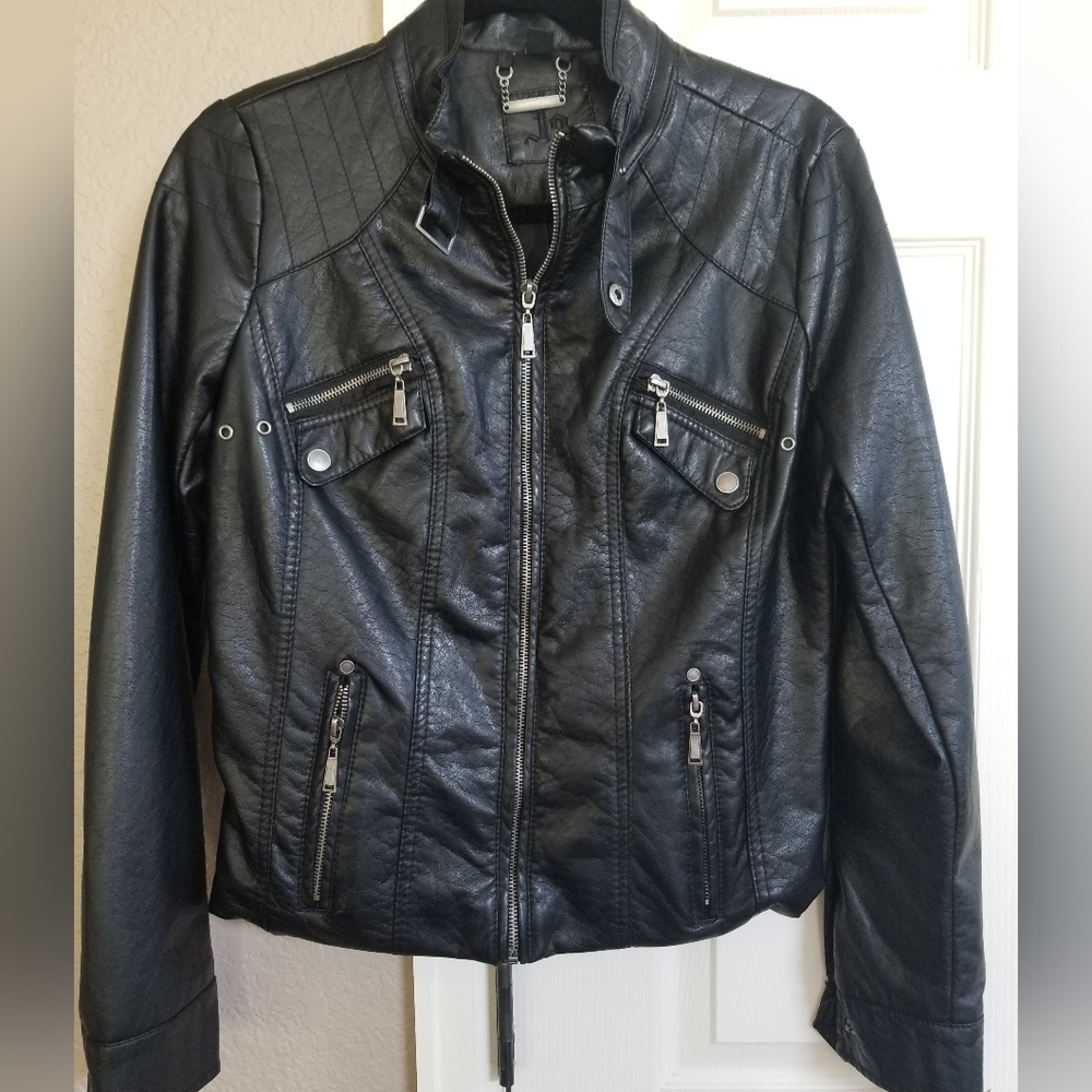 L2 faux leather jacket
